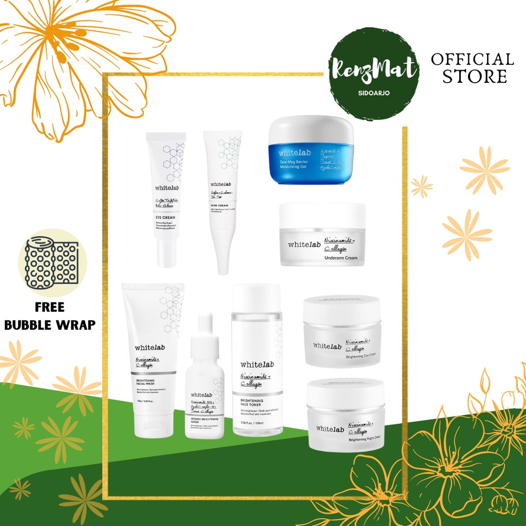 WHITELAB WHITENING SKINCARE PERAWATAN KULIT WAJAH & TUBUH WHITE LAB BRIGHTENING GLOWING SKIN/Brighte
