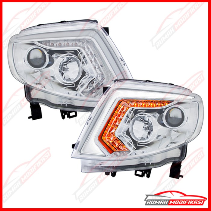 HEAD LAMP - FORD RANGER T6 2011-2015 - LIGHT BAR - LED - CHROME - EE
