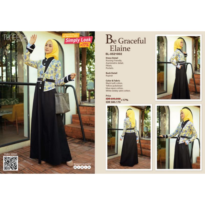 Simply Look SL-0521002 By Tuneeca Daily Elegance Diskon Sale Promo Gamis