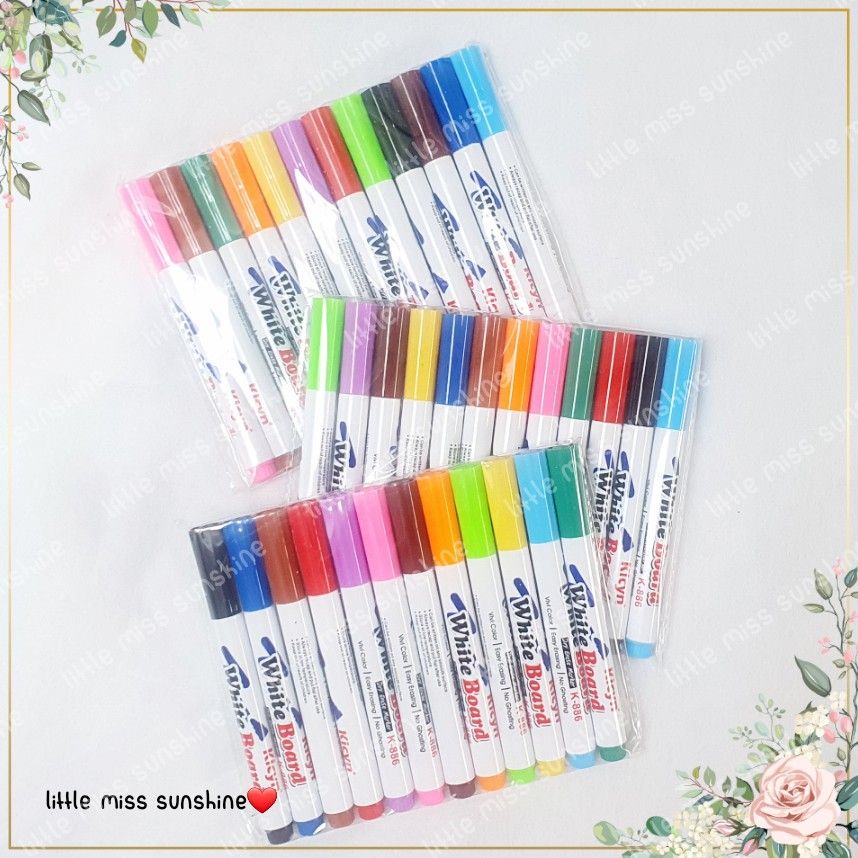 Spidol Magic 1 set isi 12 warna Boardmaker Unik Bisa Mengapung Mengambang Seni Edukatif Spidol Mainan Edukasi Anak Kerajinan Seni Anak Air Mengapung Magic Marker Tato Media Gambar Magic Media Permukaan Water Keramik Grosir Termurah Little Miss Sunshine