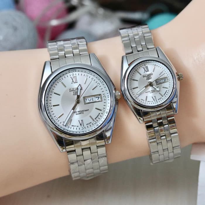 Jam Couple SEIKO SEPASANG ANTI AIR TANGGAL HARI jam tangan cw seiko