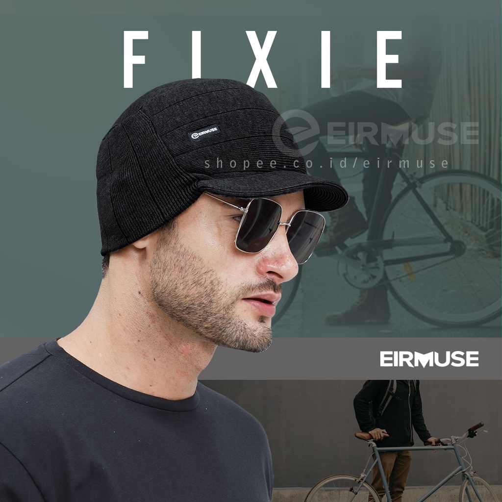 FIXIE by Eirmuse Gaya Topi Cycling Sepeda Bahan Rajut