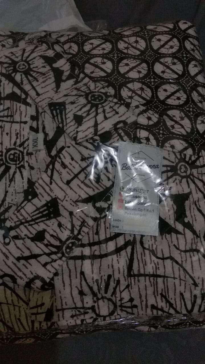 Kemeja Batik Pria Kawung Matahari