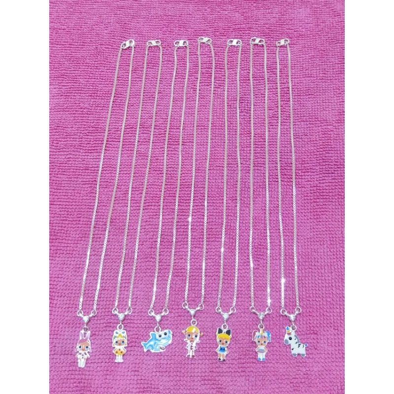 KALUNG ANAK IMPORT LOL CAT ( PERAK 925 ) LAPIS EMAS PUTIH