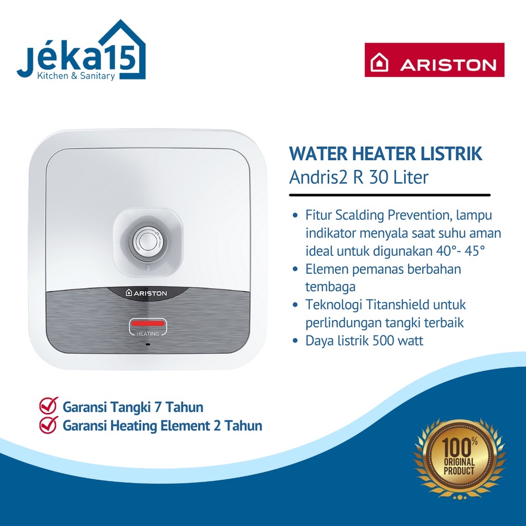 ARISTON ANDRIS AN2R 30L WATER HEATER LISTRIK