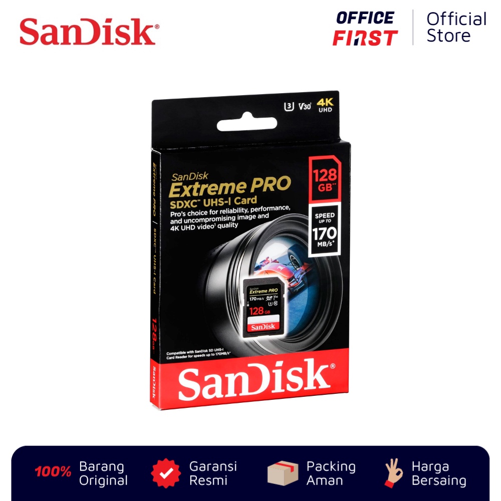 SanDisk Extreme Pro SDXC UHS-I 170 MBps 64 128 GB / Memory Card SD