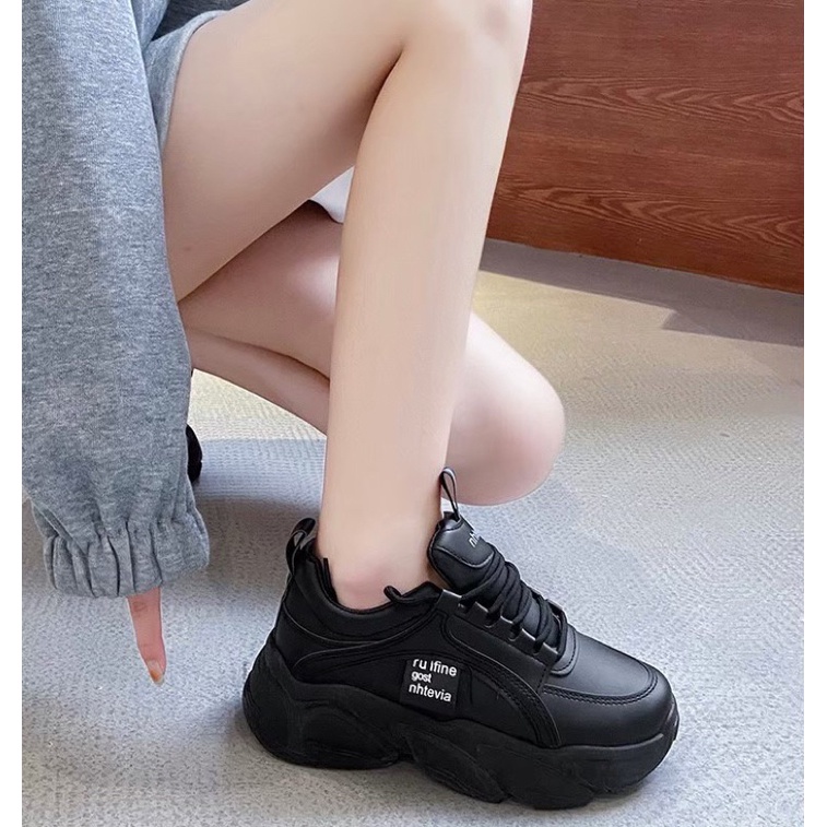 AVANCEID 1851 Sepatu Sneakers Wanita Sekolah Olahraga Sport Hitam Import