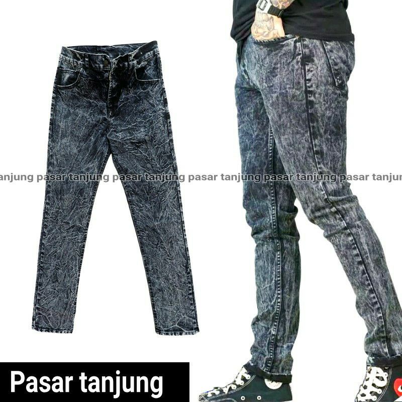 CELANA JEANS PANAJNG PRIA STREET SANDWASH SLIMFIT MURAH - CELANA JEANS SKINNY