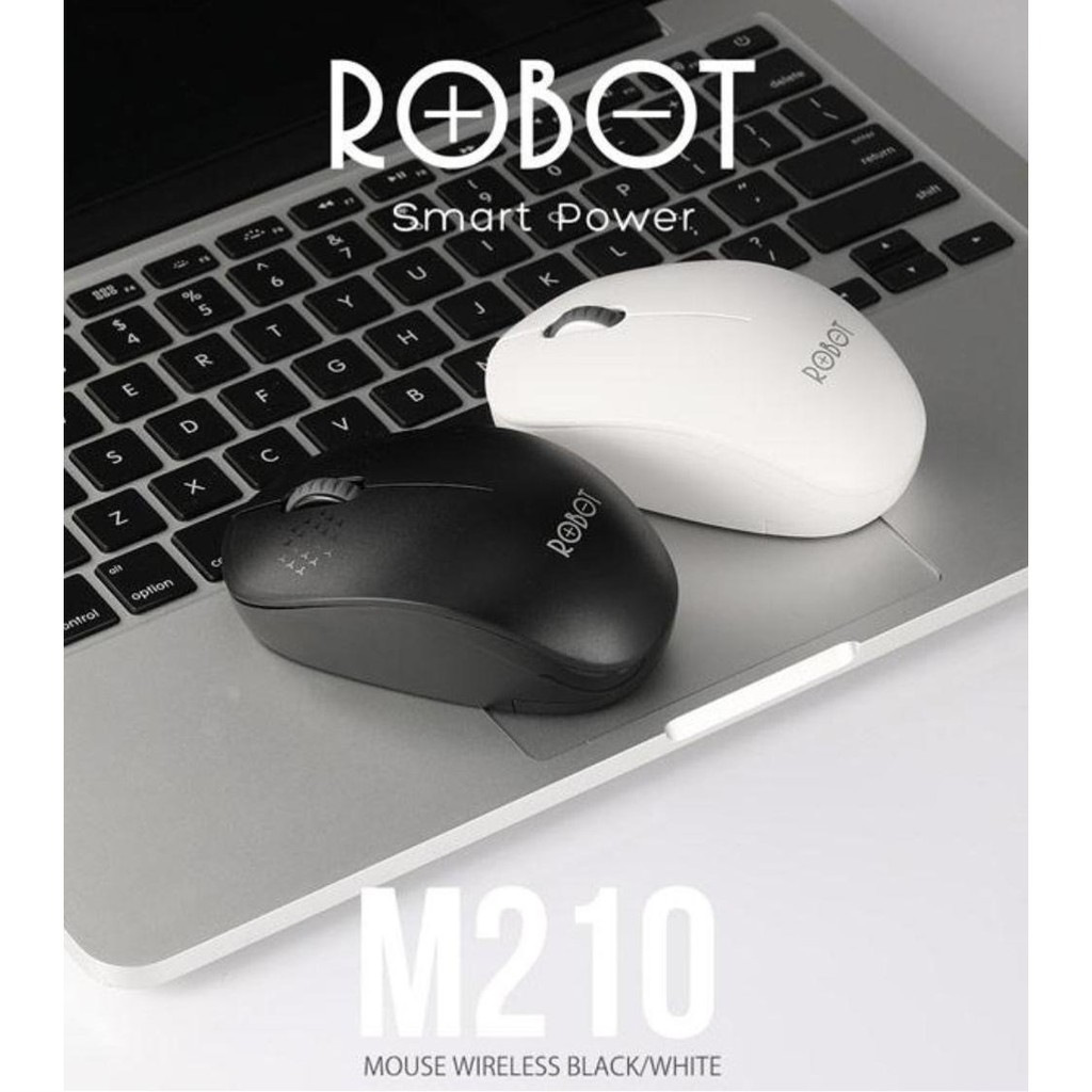 Robot M210 Mouse Wireless Optical 2.4GHz Mouse ROBOT Bluetooth M210 Transmisi USB Receiver