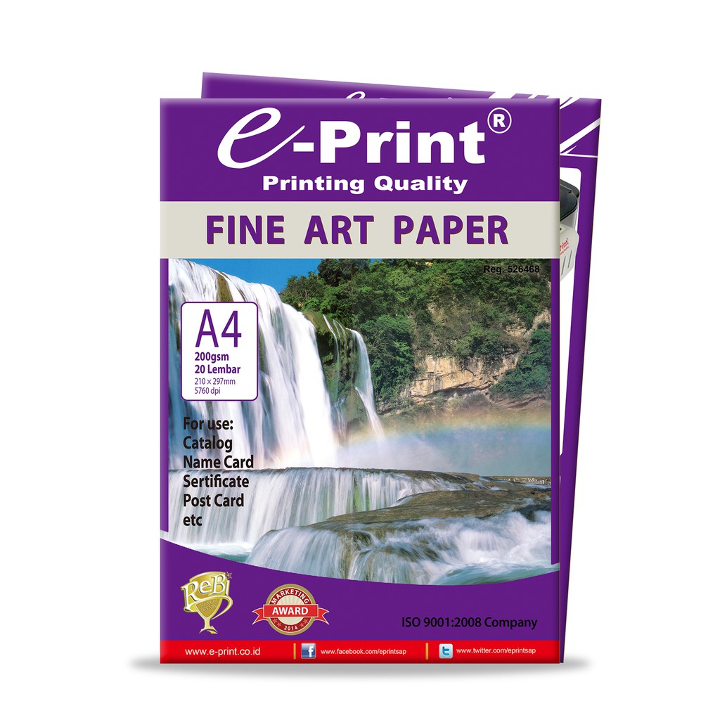 

Kertas Foto Fine Art Photo Paper A4 200gsm 20lembar e-Print