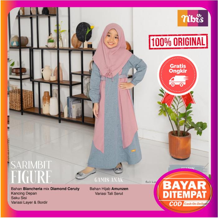 Baju Gamis Anak Couple Set Jilbab Sarimbit Nibras Terbaru 2022 Figure