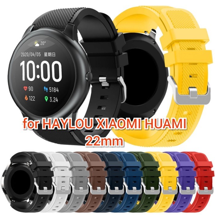 Tali Jam 22mm Xiaomi Mi Haylou GST LS09B GS LS09A LS09 Solar LS05 RT LS05S RS3 LS04 RT2 LS10 Mi Watch Color 1 2 46mm Sport S3 Active silicon