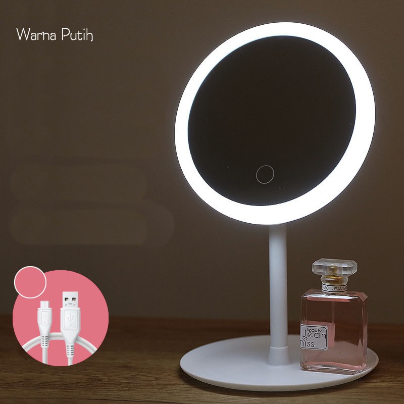 MM-164 Kaca/Cermin Makeup Lampu Led 3 warna dengan tombol touch screen