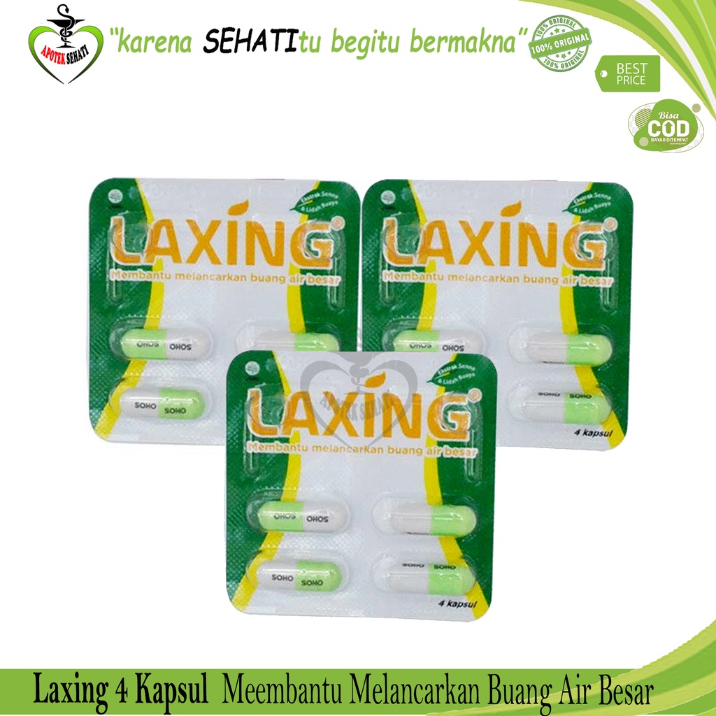 Kapsul Laxing Isi 4 Pencahar BAB | Herbal Alami Pelancar Pub