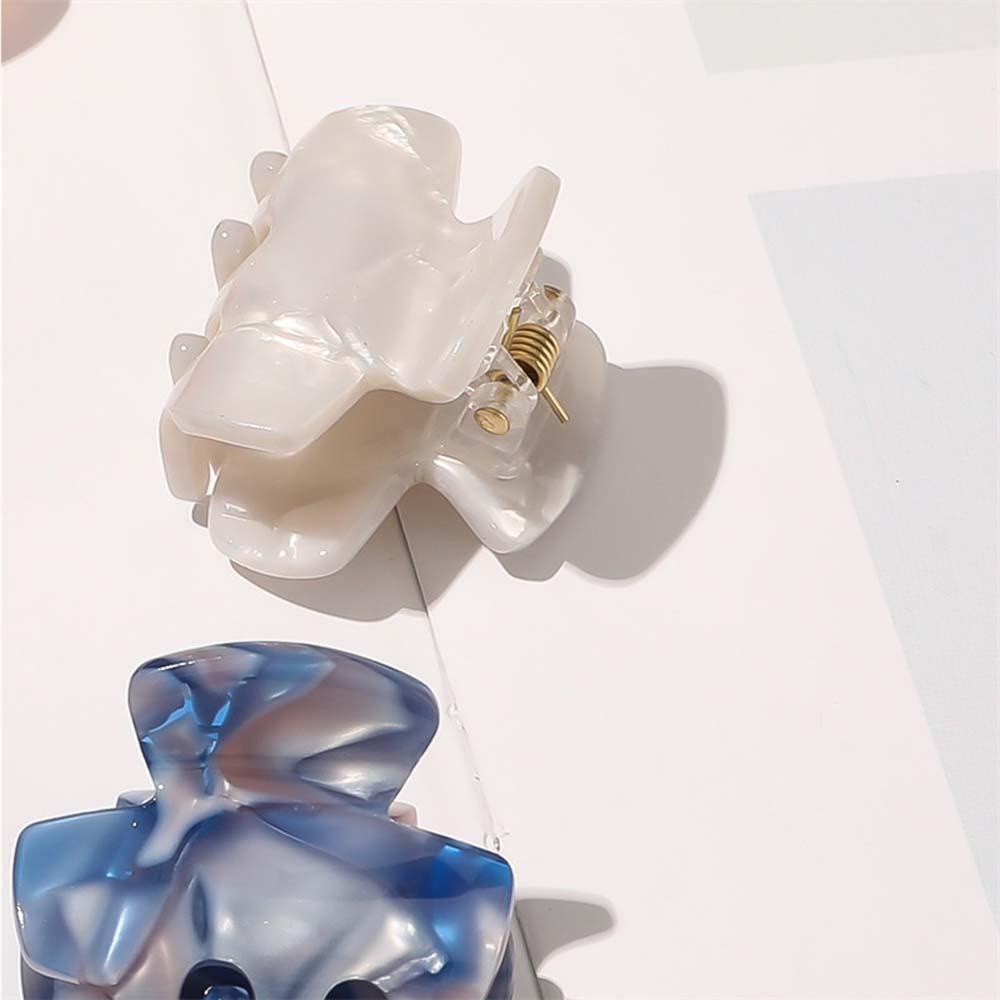 Agustina Hair Claw Korea Gadis Wanita Bertekstur Marmer Jepit Rambut Asetat