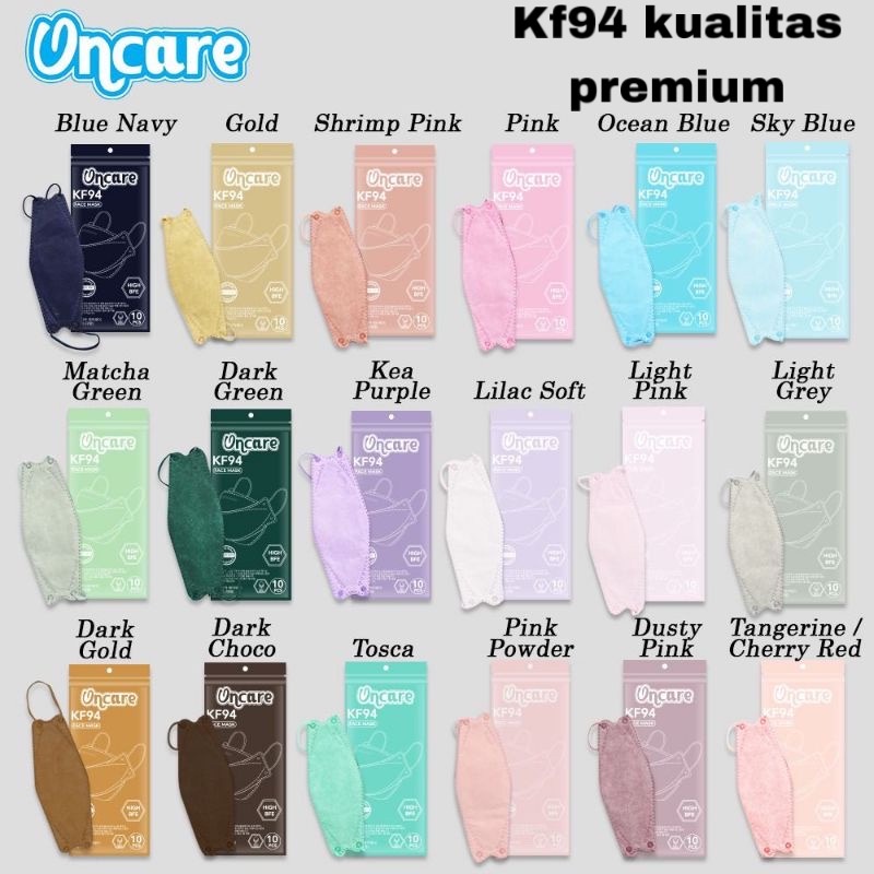 COD-MASKER KF94 ONCARE DEWASA WARNA-WARNI 4 PLY ONCARE ISI 10 PCS