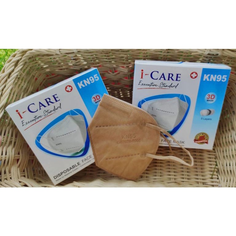Masker 5ply KN95 I Care Personal Pack warna Latte ecfb