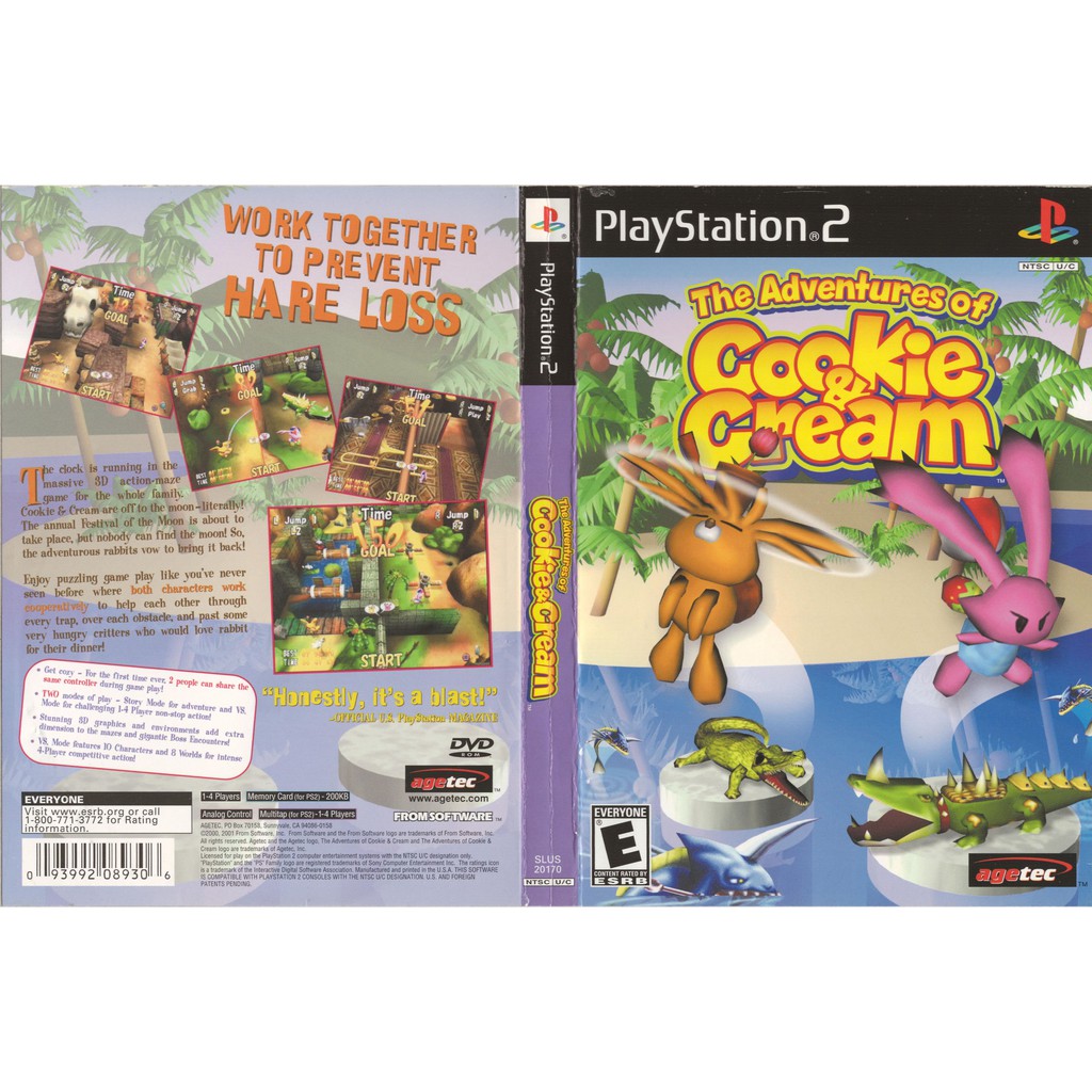 Kaset Ps2 Game Adventures of Cookie &amp; Cream