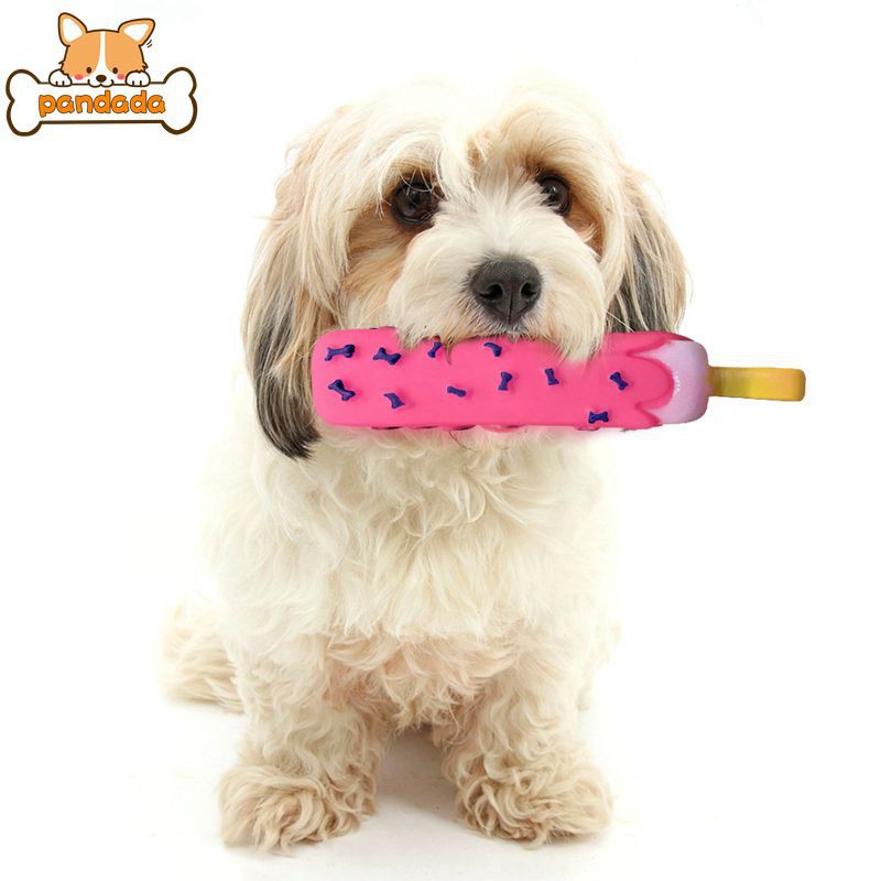 Mainan Kunyah Bentuk Es Krim Dengan Suara Mencicit Untuk Anjing