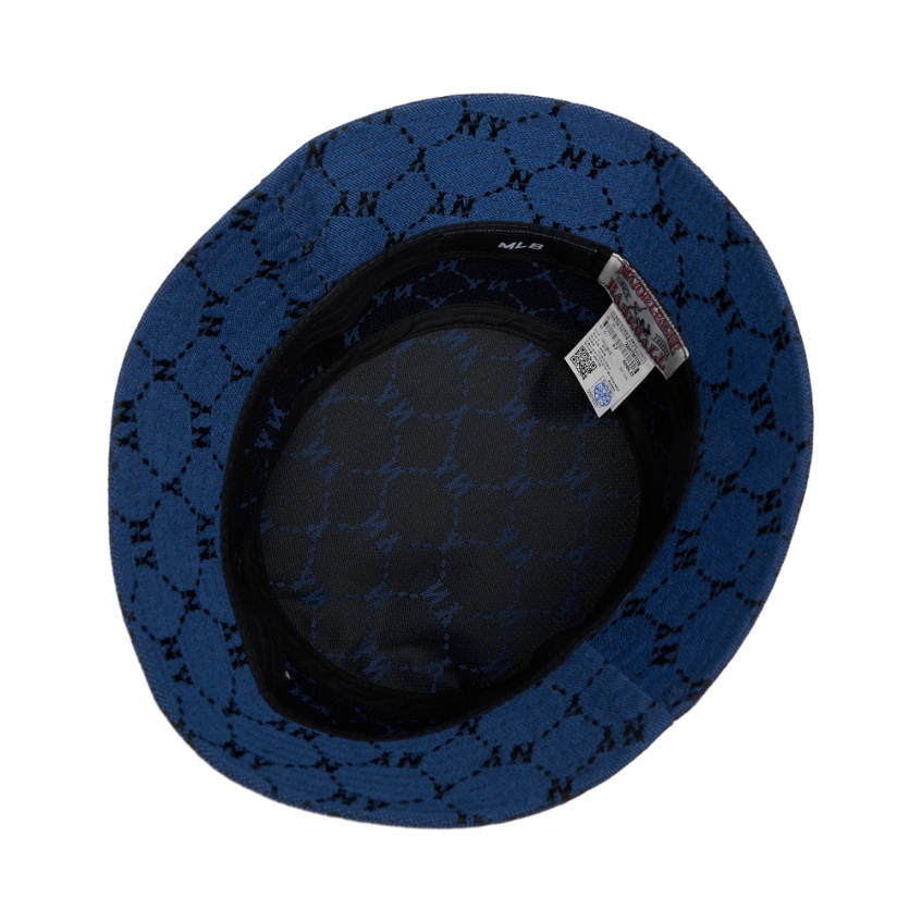 MLB NY Yankees Monogram Dia Jacquard Bucket Hat D.Blue