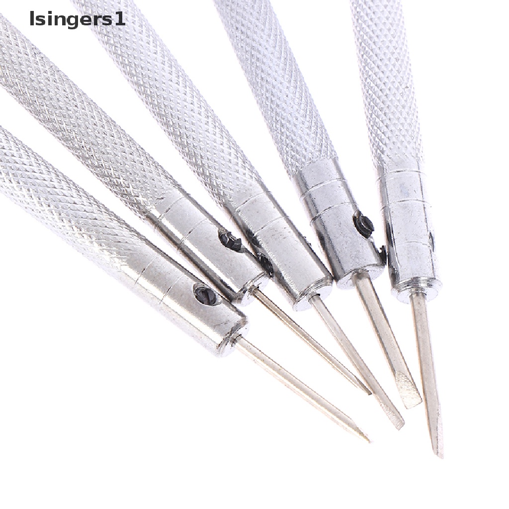 (lsingers1) 5pcs / Set Obeng Presisi Untuk Reparasi Kacamata / Jam Tangan / Perhiasan