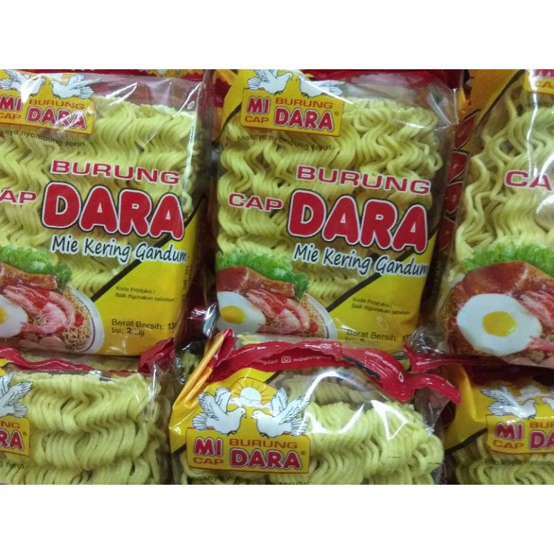 

Mi Burung Dara Mi Kering Gandum 136 Gram isi 2