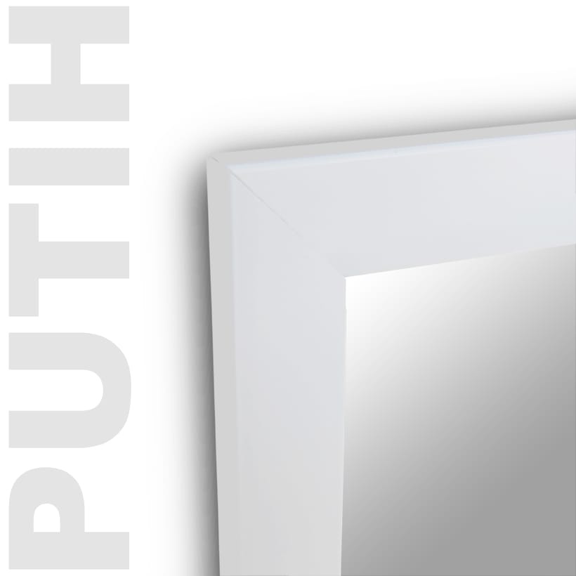 Aesthetic Cermin dinding gantung minimalis Cermin makeup Cermin dinding murah 65x25-Putih