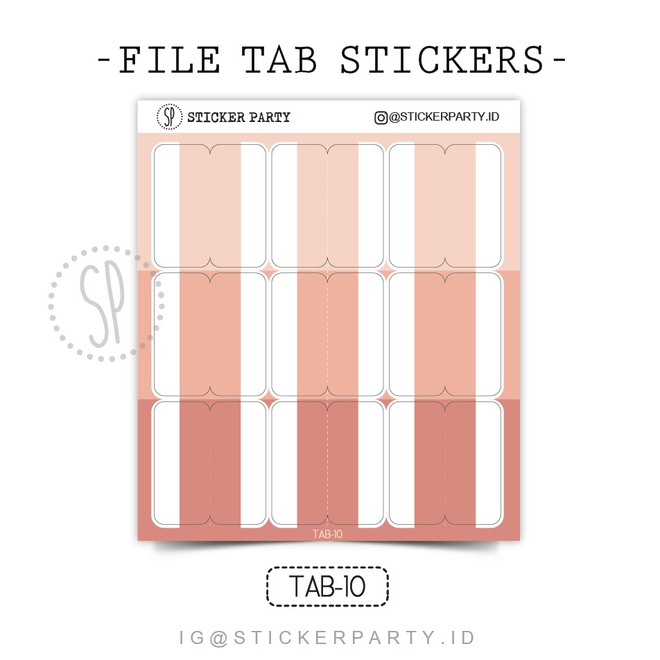 

[Sticker Party] Stiker Index File Tab Divider Blush Pink Pembatas Buku Map File Tab 3CM (TAB10)