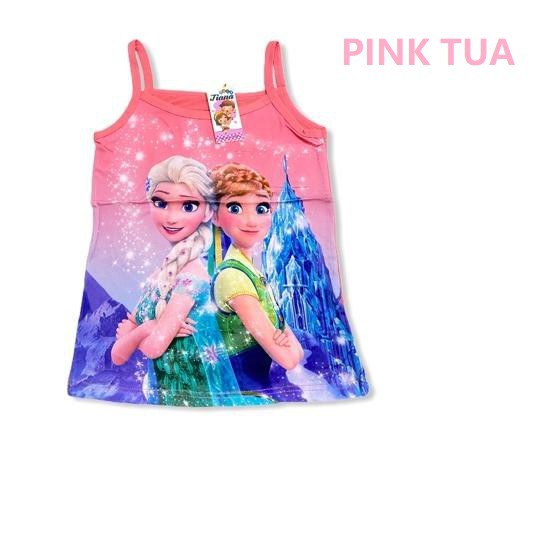 TANKTOP anak Perempuan Motif Frozen TALI KECIL- Tenktop balita umur 2 s/d 10 Tahun - Kaos Dalam Anak