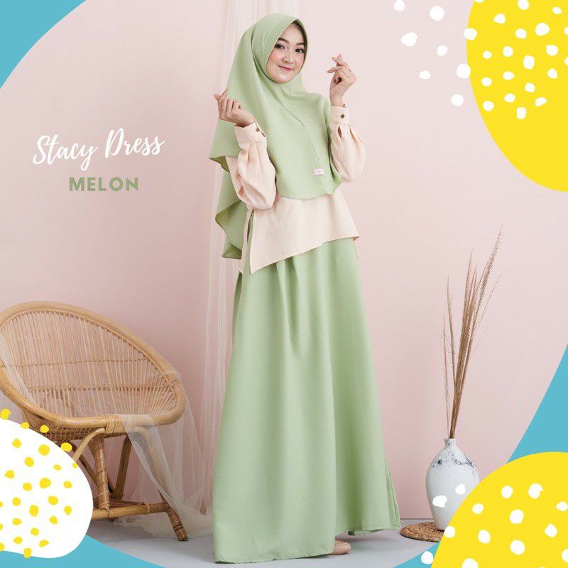 GAMIS DEWASA WARNA PASTEL - STACY DRESS AYYABINA