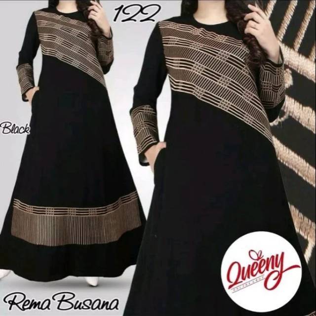 Abaya gamis hitam arab mewah pesta saudi mesir dubai ori original import terbaru