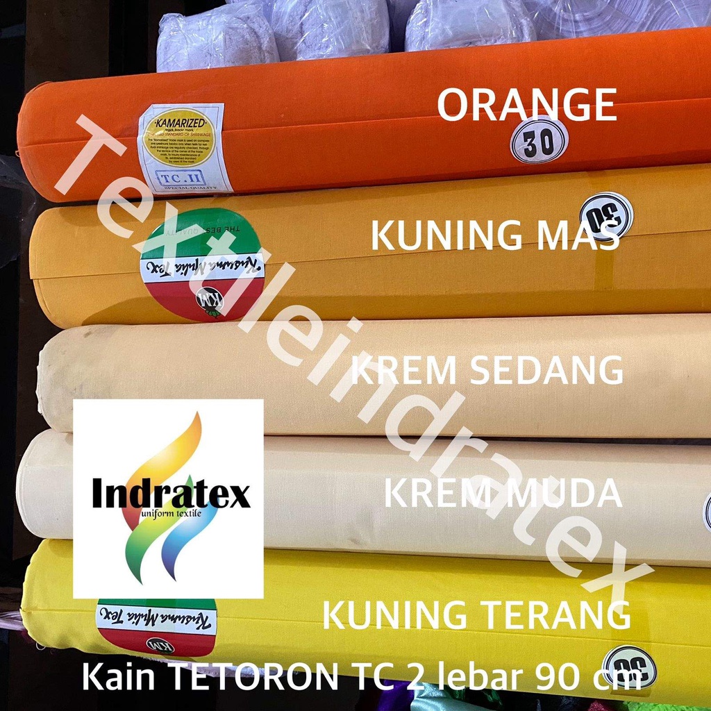 ( per 1 roll ) kain TETORON TC 2 Lebar 90 CM bahan craft spanduk sablon printing umbul umbul kantong celana lapisan kursi goodie bag tas sovenir souvenir