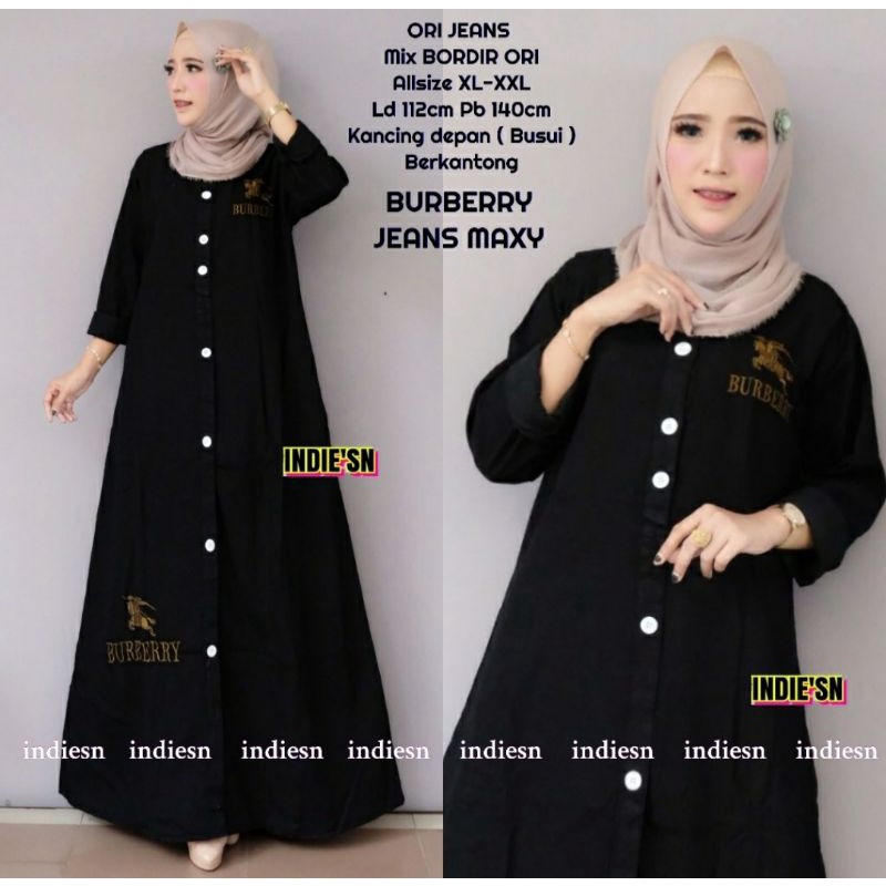 GAMIS JEANS TERBARU 2022 UNTUK WANITA MUSLIMAH DEWASA  BAJU MAXY  KEKINIAN  MODIS DAN TERPOPULER DEN