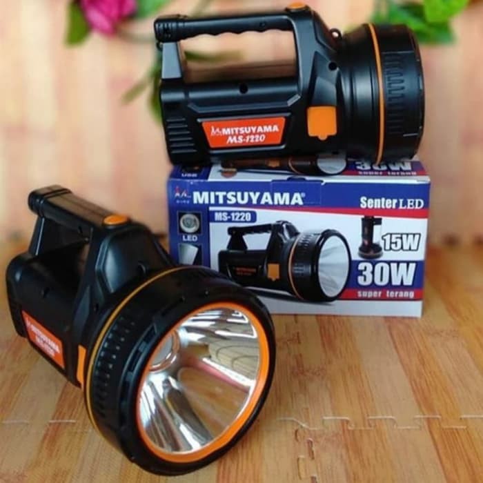 Mitsuyama Senter Led Lampu Emergency 2 in 1 MS 1220 30W PUTIH Senter Led Super Terang LED