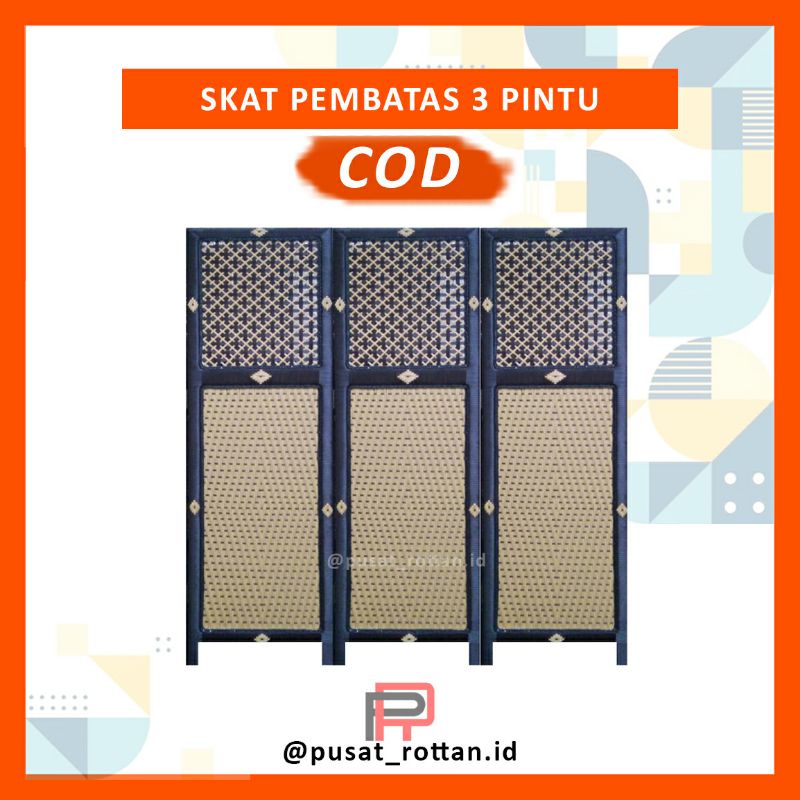 Sketsel Pembatas Ruang Rotan Sintetis