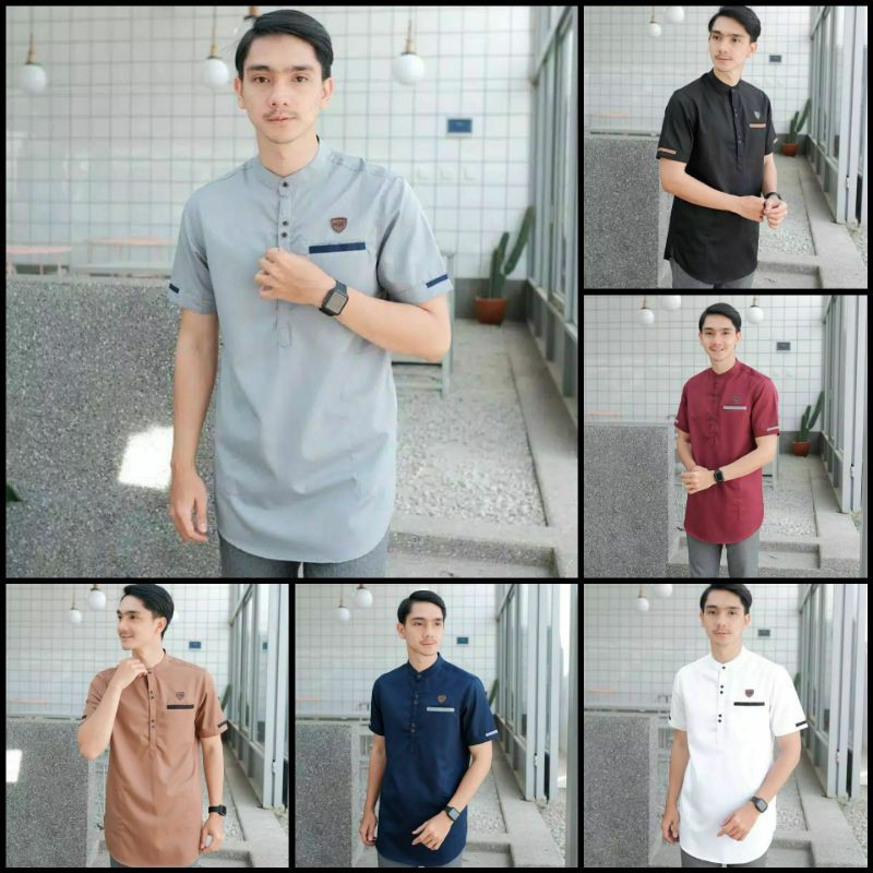 Koko Kurta Polos Katun Koko Dewasa Modern Baju Koko Kurta Muslim Pria