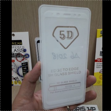 Tempered Glass 5D Samsung A6 2018 5.6 inchi FULL Screen Guard FULL LEM Edge to Edge