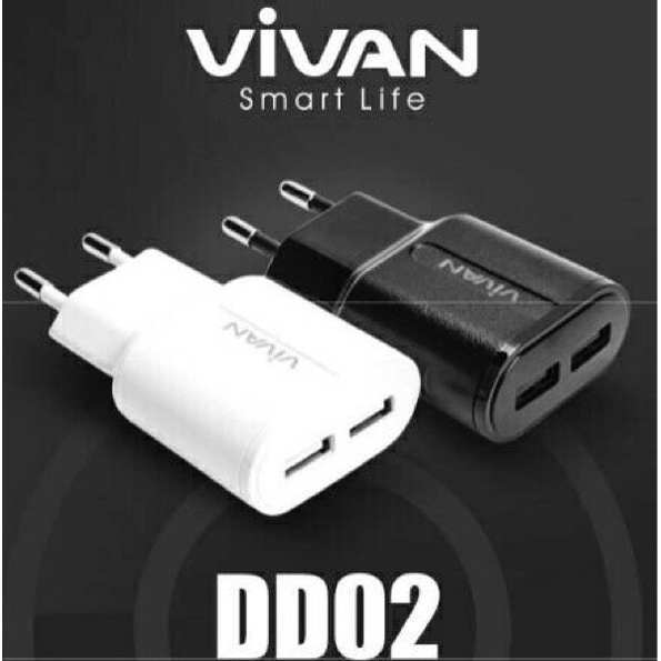 Charger Vivan DD02 Dual Usb Port 2.4A