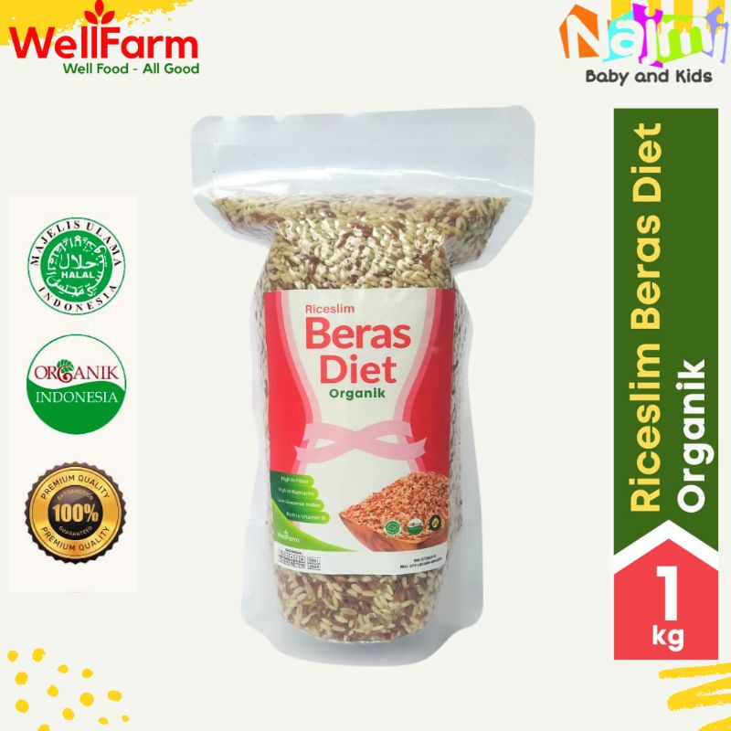 Wellfarm Riceslim Beras Diet Organik 1kg 1 kg / Organic