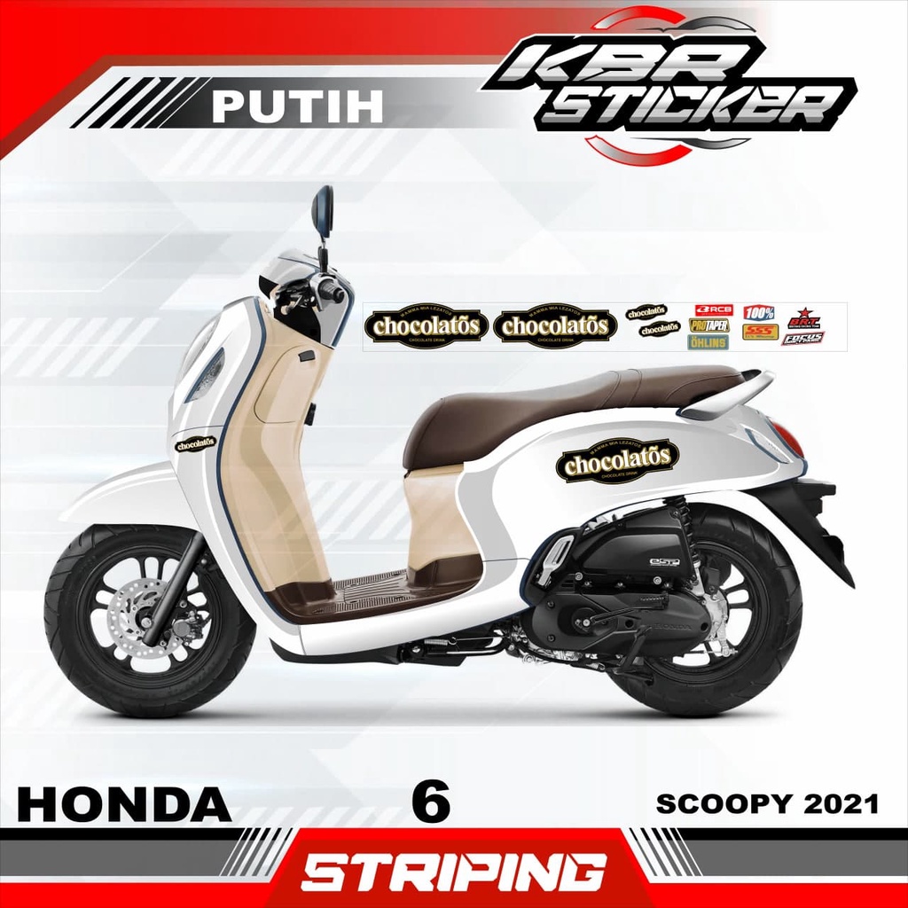 SCOOPY 2021 stiker motor striping SCOOPY 2021 motor honda motor sticker variasi Racing 06