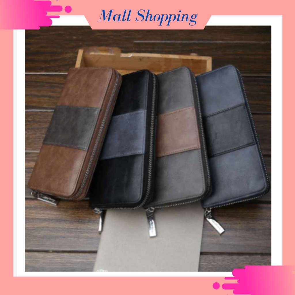 (COD) Dompet Pria Dompet Panjang Dompet Kulit Import Men Wallet MALLSHOPPING