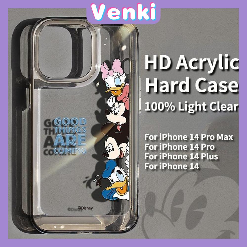 iPhone Case HD Acrylic High Quality Hard Case Clear Case Metal Button Protection Camera Shockproof Cartoon Cute Compatible For iPhone 14 Pro Max 14 Plus 13 Pro Max 12 11 XR 7Plus