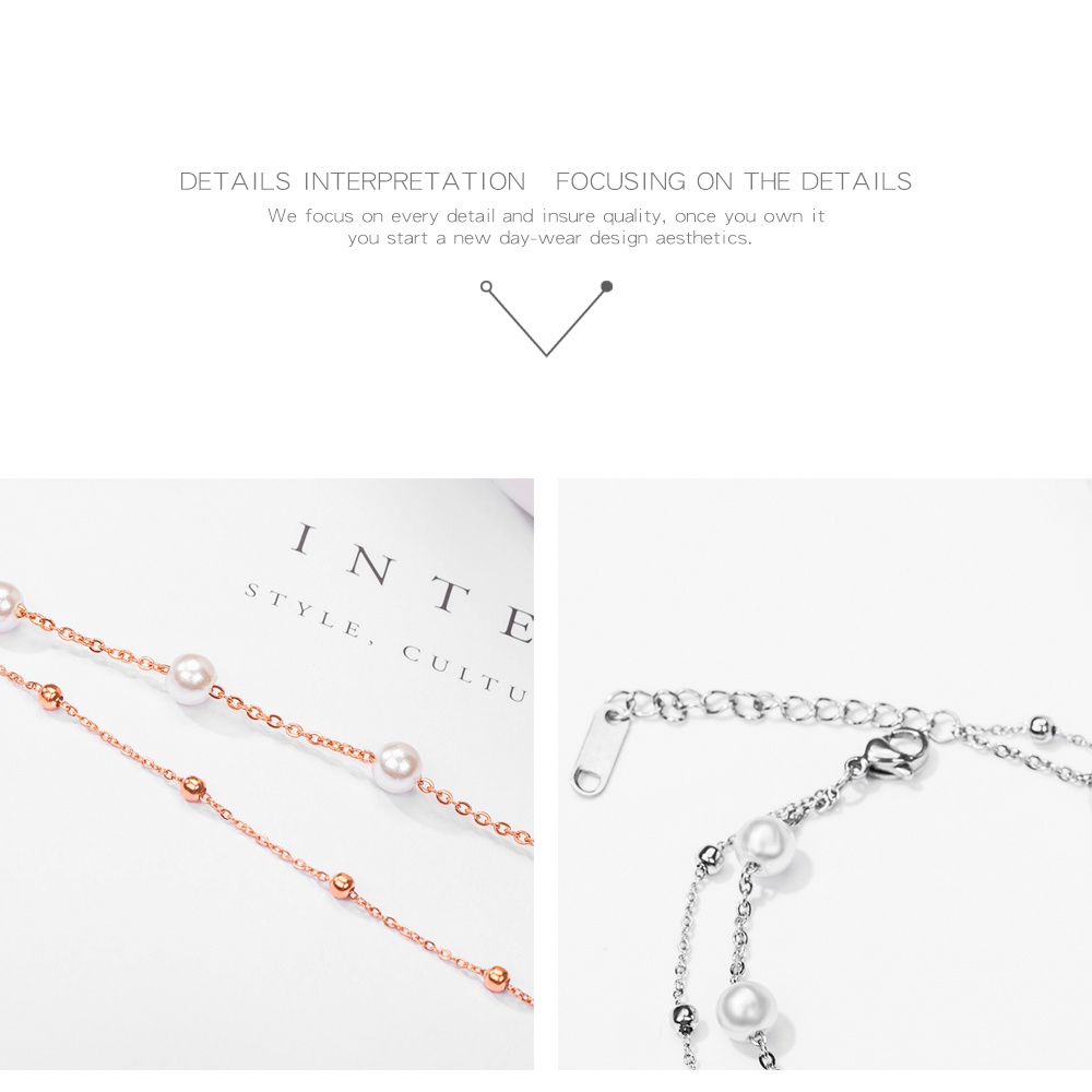 OLEVS Gelang Wanita baja Titanium Rose Gold-4