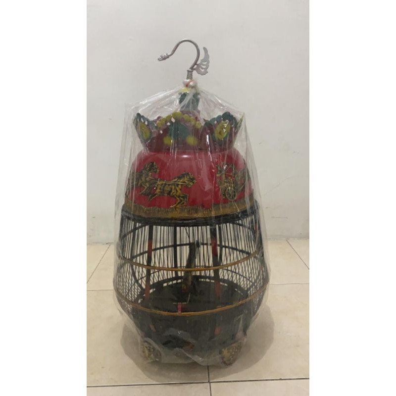 Sangkar burung perkutut fiber - merah