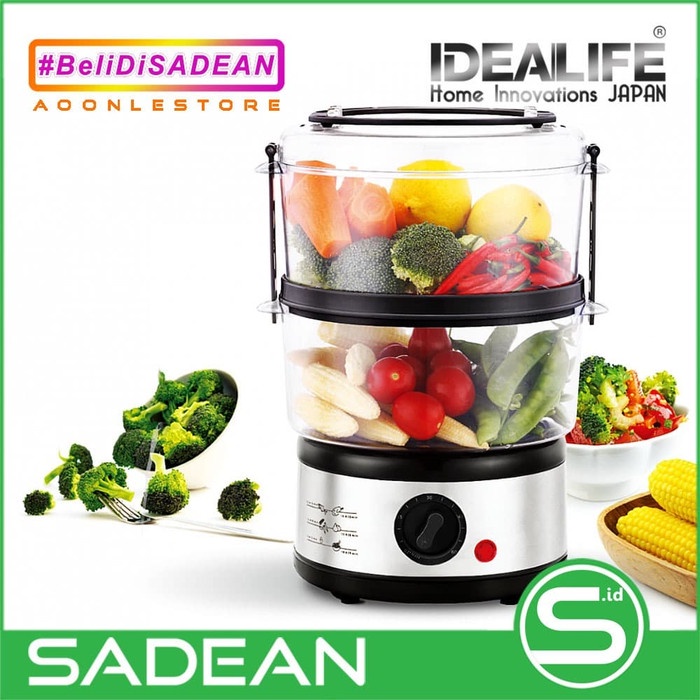 Alat Pengukus Makanan Kukusan Listrik Idealife Il-114 Food Steamer _Art