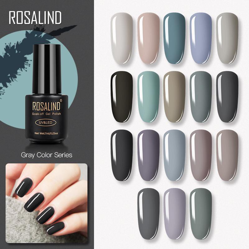 ROSALIND GREY COLOR SERIES Gel Nail Polish UV LED / Kutek / Cat Kuku