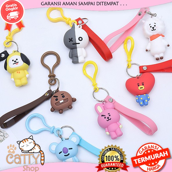 CATTY GANTUNGAN  KUNCI BONEKA  3D KPOP BTS BT21 MANG VAN 