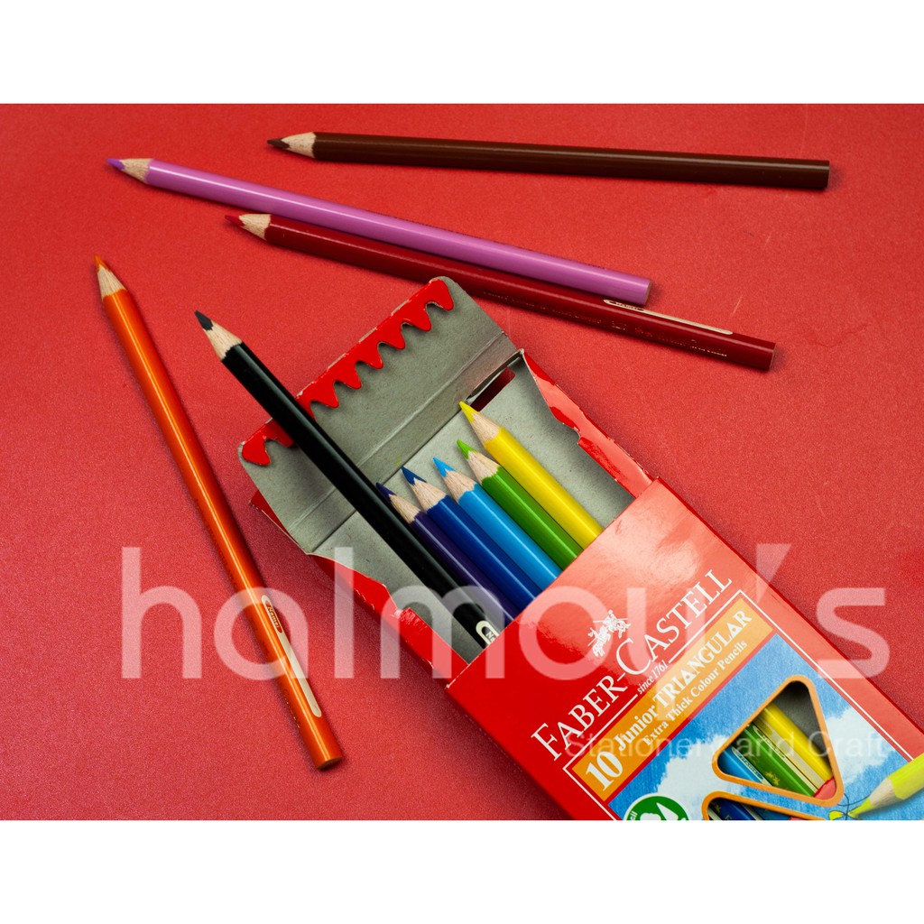 

PENSIL / KELIR WARNA KAYU FABER CASTELL 10 JUNIOR TRIANGULAR + RAUTAN