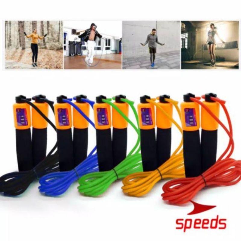 SKIPPING SPEEDS LX201-1602 LOMPAT TALI / JUMP ROPE SOFT HANDLE WITH COUNTER 3 DIGIT