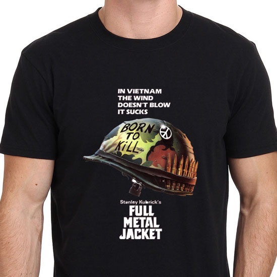 New Tshirt FULL METAL JACKET STANLEY KUBRICK Kaos Casual Bahan Katun